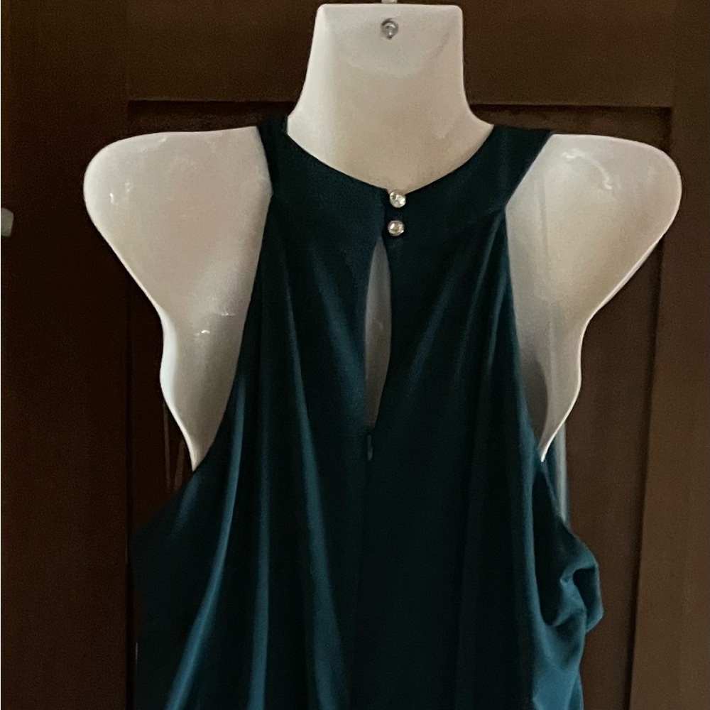 Beautiful Green Jumpsuit with Beaded collar halter top